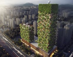 این ساختمان یک غول اکسیژن سازی است | اولین جنگل عمودی آسیا در چین