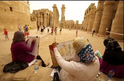 عکس منتخب نشنال جوگرافیک | دانشجویان هنر در مصر