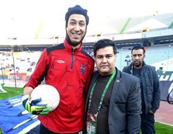 گزارشگر «فوتبال برتر» در کنار پتر چک ایران + تصویر