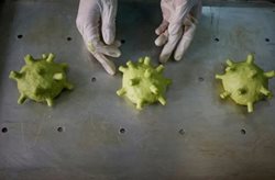 پخت کوفته هایی به شکل ویروس کرونا در ویتنام + عکس