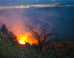 تلاش برای مهار آتش سوزی کوه های گچساران + تصاویر