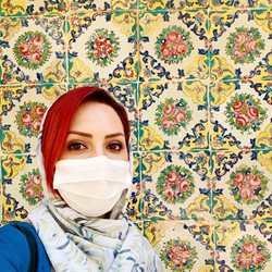 تهران گردی خانم بازیگر در کاخ گلستان + عکس