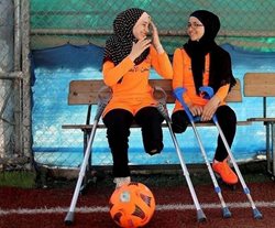 پای قطع شده دختران فوتبالیست فلسطینی در حملات رژیم صهیونیستی + عکس