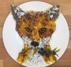 هنرنمایی با بشقاب غذا + عکسها