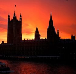 غروب آفتاب در لندن + عکس