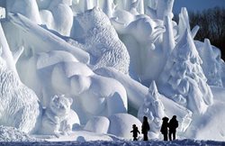مجسمه های برفی زیبای چین + تصویر