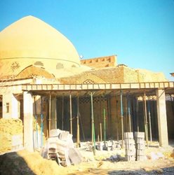 بخشی از نورگیر مسجد رحیم خان مسدود شد
