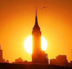 نمایی از طلوع خورشید در نیویورک + عکس