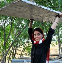 هدیه تهرانی برای نجات درختان دست به کار می شود + عکسها