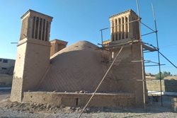 مرمت آب انبار تاریخی محله مریم آباد یزد