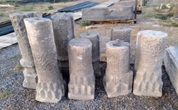 کشف 8 قطعه سنگ حجاری شده در منطقه آخونی تبریز