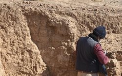 کشف بنایی یادمانی با کاربری مذهبی یا حکومتی در محوطه اشکانی و ساسانی ویرانشهر
