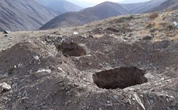 متواری شدن تعدادی حفار غیر مجاز میراث فرهنگی در اطراف کوههای سورتجین