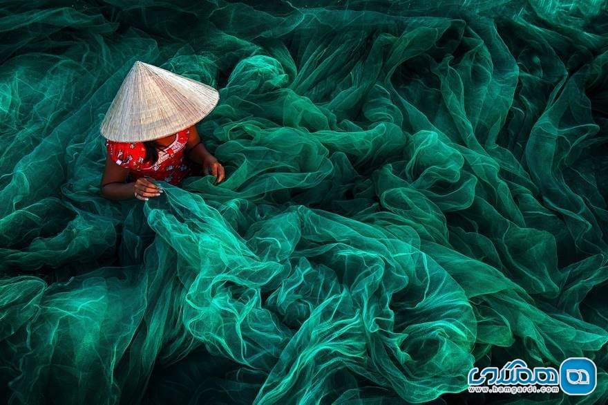 روش بافت سنتی تور ماهگیری در ویتنام