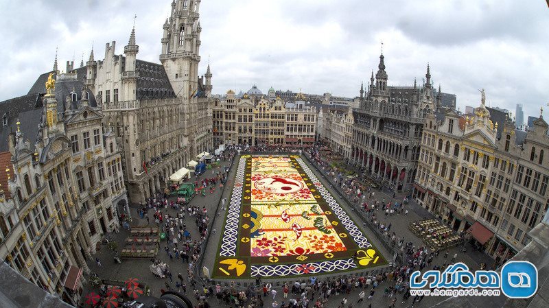 جشنواره فرش گل در بروکسل