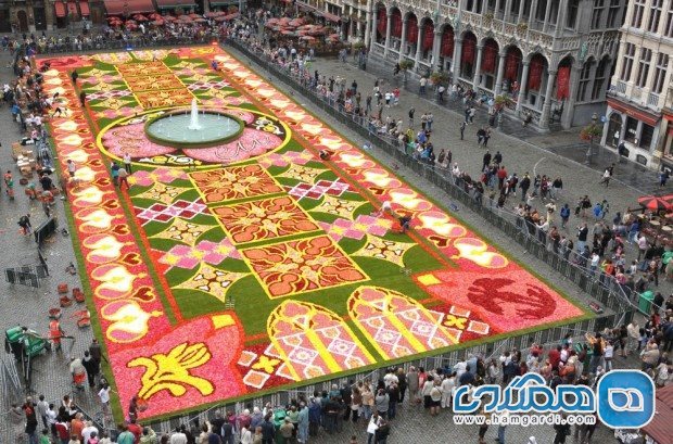جشنواره فرش گل در بروکسل