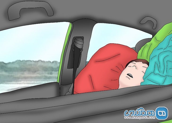 خوابیدن شبانه در ماشین 3