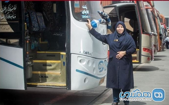 راننده زن اتوبوس