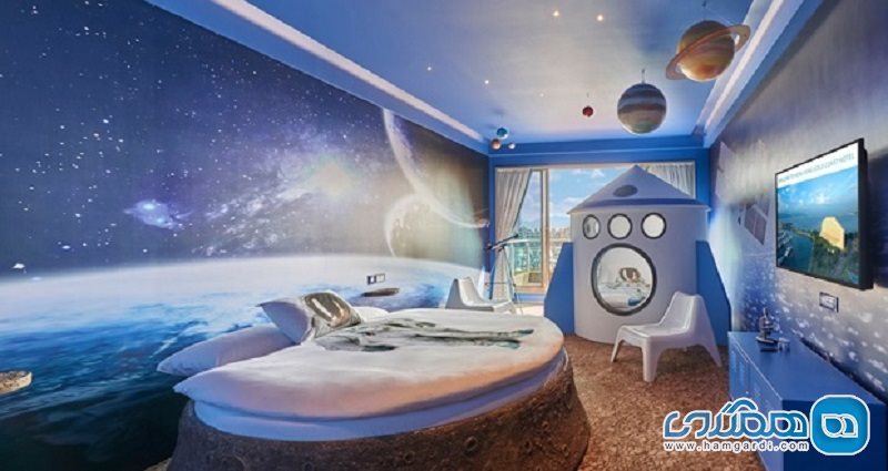تصویر داخل هتل لوکس فضایی
