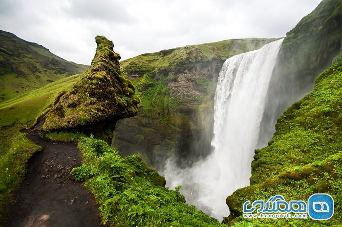 زیبا ترین نقاط ایسلند : آبشار Skógafoss