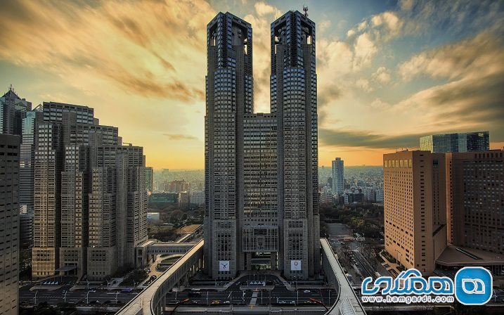 از بنای دولتی Tokyo Metropolitan به طور رایگان شهر را تماشا کنید