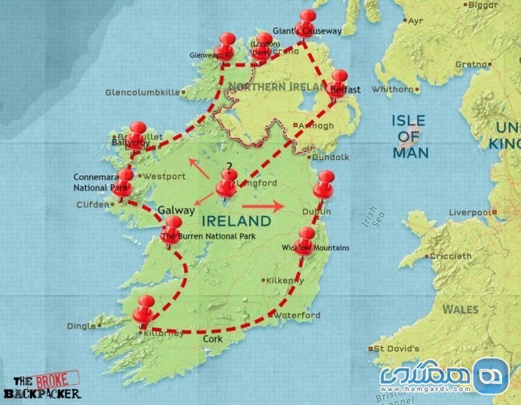 برنامه ریزی چهارم سفر با کوله پشتی به ایرلند : سفر یک ماهه : تپه نوردی، کوه نوردی و ماجراجویی