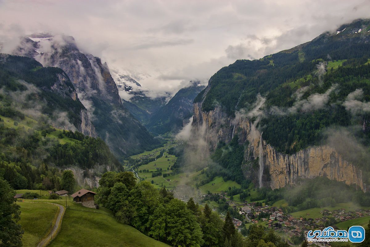 دره لوتر برانن در سوئیس (lauterbrunnen valley in switzerland)