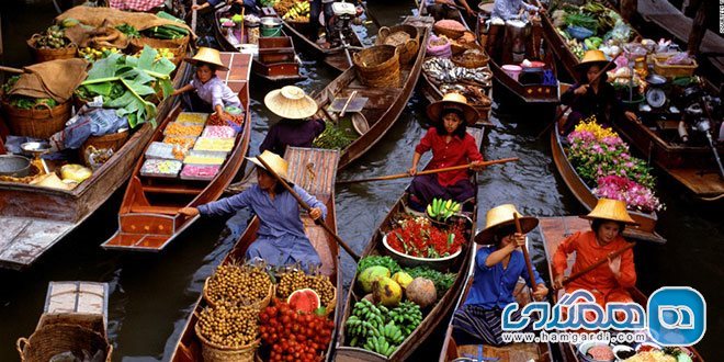 بازارهای شناور در شهر بانکوک