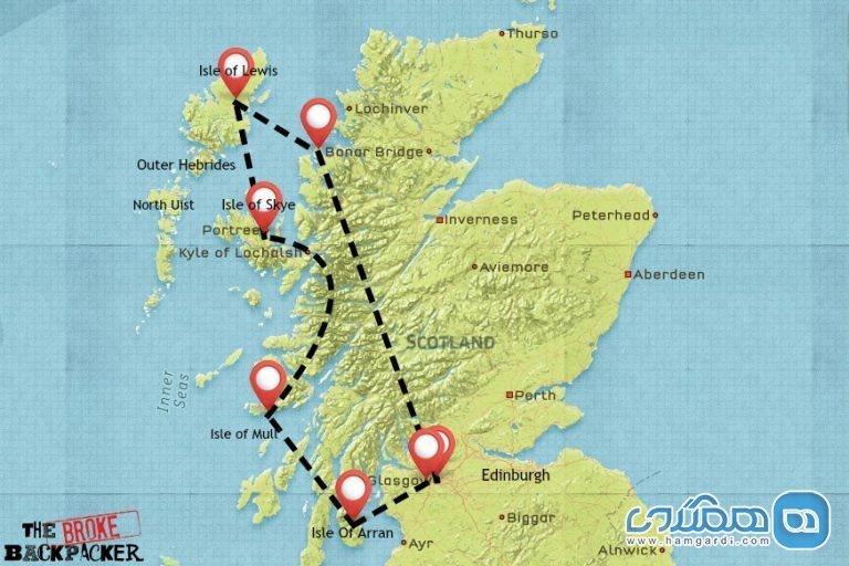 برنامه ریزی دوم سفر با کوله پشتی به اسکاتلند : سفر دو هفته ای : جزایر اسکاتلند