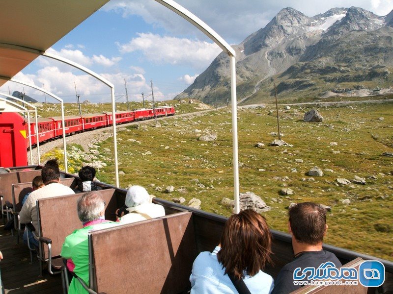 عبور از میان کوه های آلپ سوئیس با قطار برنینا اکسپرس