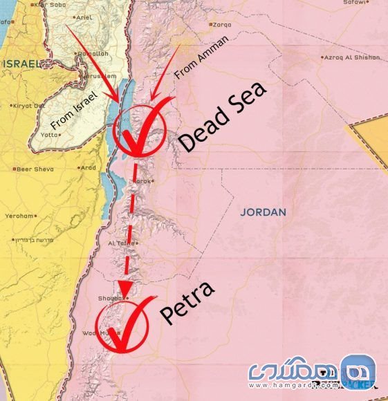 دومین برنامه ریزی سفر با کوله پشتی به اردن : سفر 5 روزه : دریای مرده و پترا