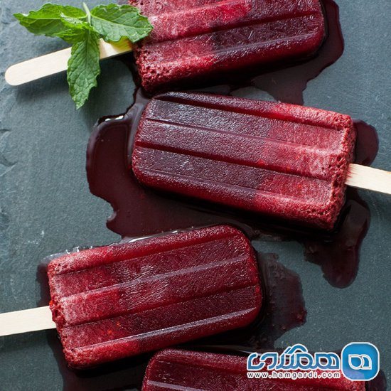 Hibiscus And Minty Watermelon Popsicles