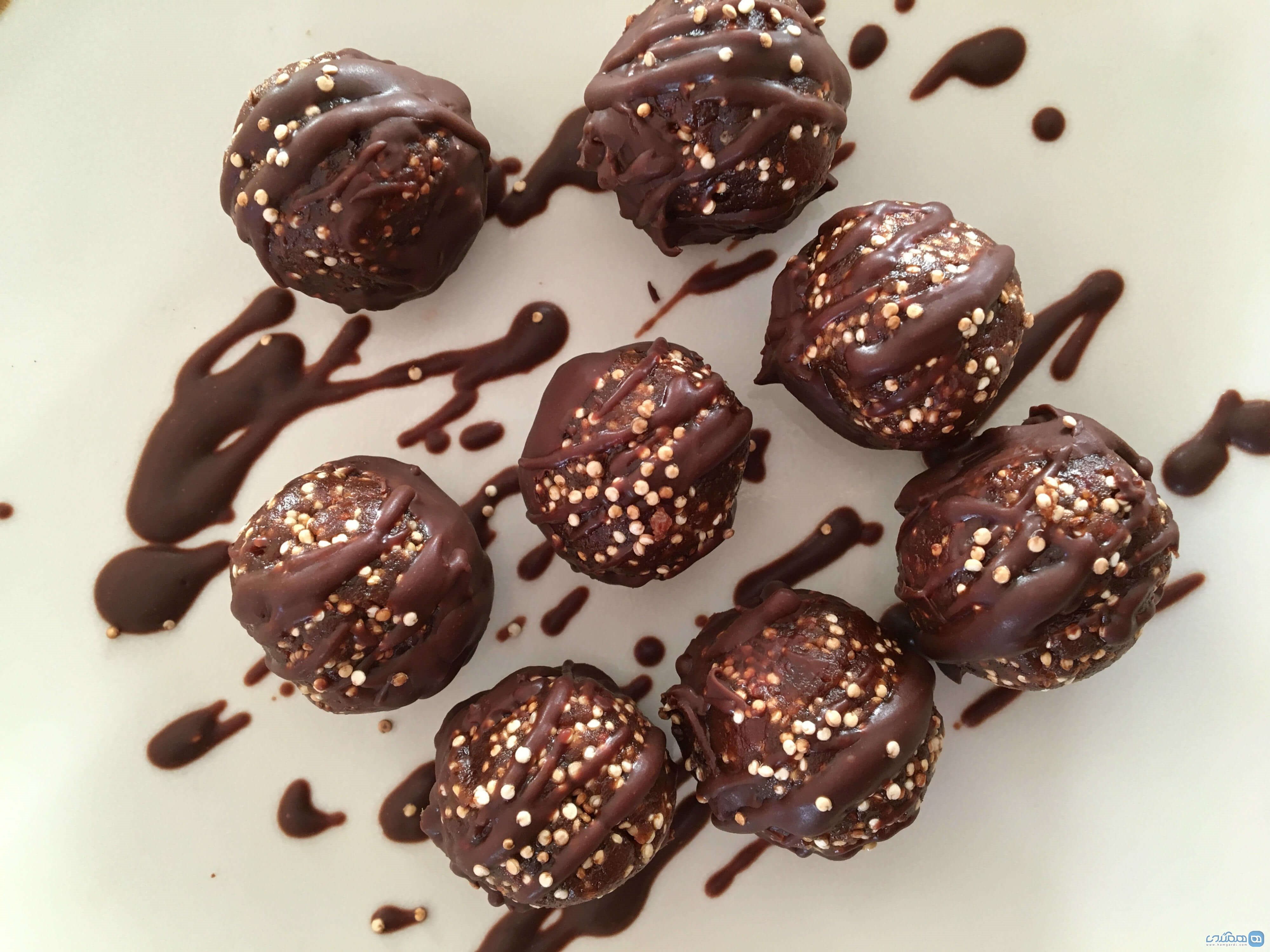 Peanut Butter Buckeye Balls With Popped Quinoa