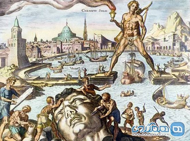 غول رودس Colossus of Rhodes در یونان (280 تا 226 پیش از میلاد مسیح)