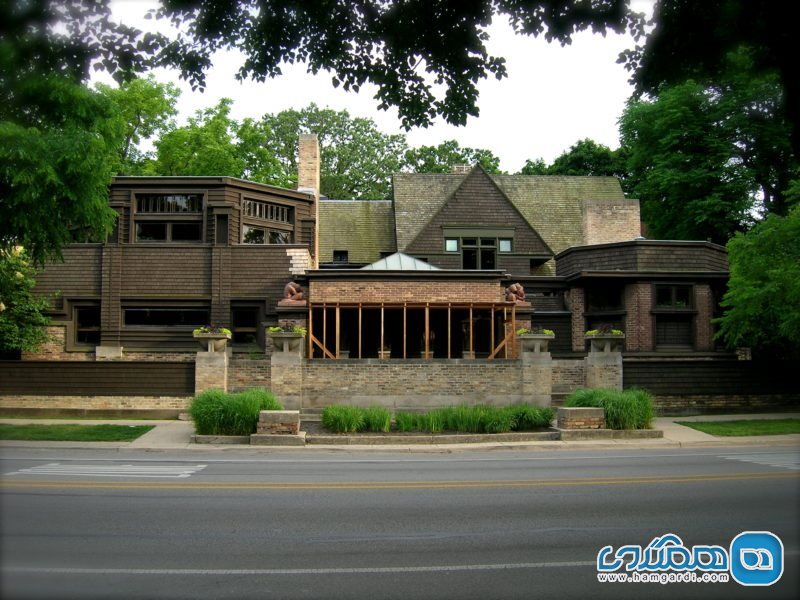 خانه و استودیوی فرنک لوید رایت Frank Lloyd Wright در اوک پارک Oak Park در ایلینوآ (1889)