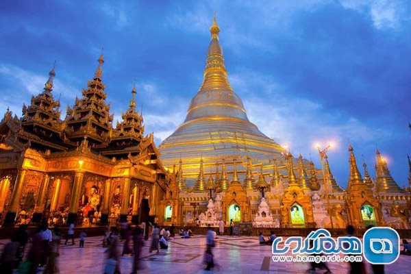 معبد شیودانگون پاگودا در کشور میانمار