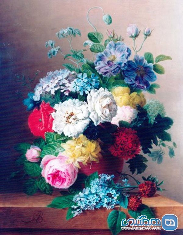 تابلو نقاشی گلدان گل