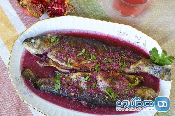 ماهی قزل آلا با رب انار (Trout-with-Pomegranate)