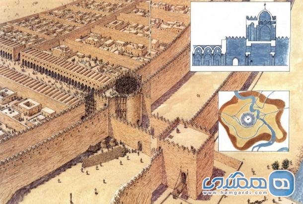 نوع طراحی و ساخت شهر دایره ای شکل و گرد بغداد