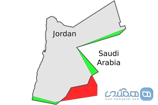 سکسکه وینستون، مرز بین عربستان و اردن