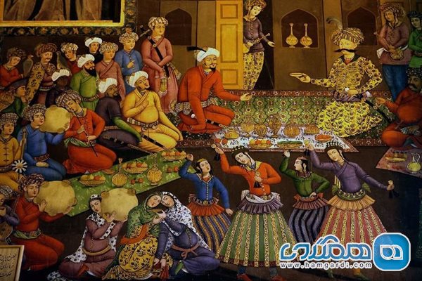 نقاشی های کاخ چهلستون اصفهان 2