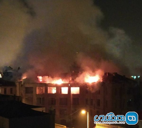 آتش سوزی در بیمارستان مسیح کرمانشاه 2
