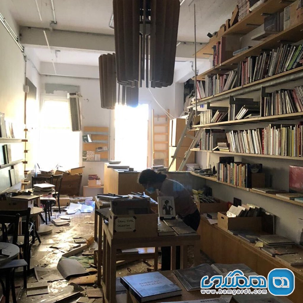فروشگاه "Paper cup Store" که در پی انفجار بیروت تخریب شده است
