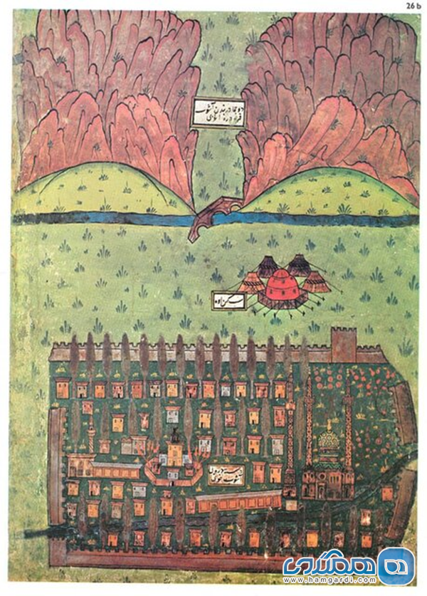 قلعه قدیمی خوی در سال ۹۴۲ قمری - ازکتاب بیان منازل سفرعراقین
