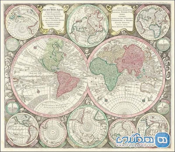 نقشه جهان 1730