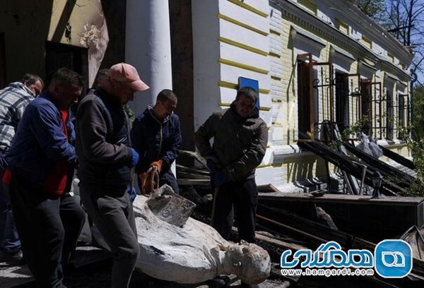 نابود شدن یکی از موزه های اوکراین بر اثر حمله نیروهای روس