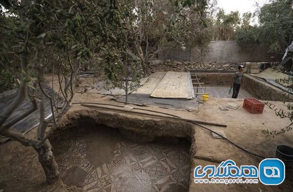 یک کشاورز فلسطینی بقایای موزائیک نادر رومی را در غزه کشف کرد