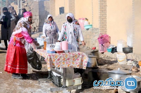 جشنواره آش و بازارچه فروش محصولات خانگی در روستای ارکان بجنورد برگزار شد