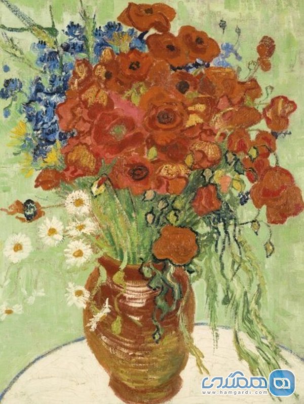 «گلدان شقایق و بابونه» (ژوئن ۱۸۹۰) اثر «ونگوگ»
