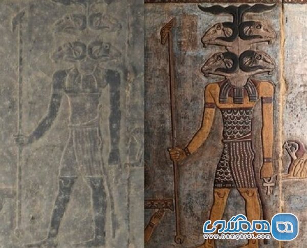 کشف تصویر صحنه ای از سال نو مصریان باستان روی سقف یک معبد 2200 ساله